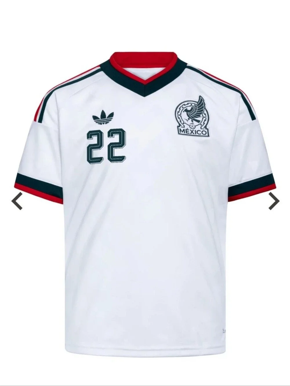 Soze. 4X Adidas Mexico White Kids Soccer Jersey #22xMetxico 2026 - Picture 2 of 8